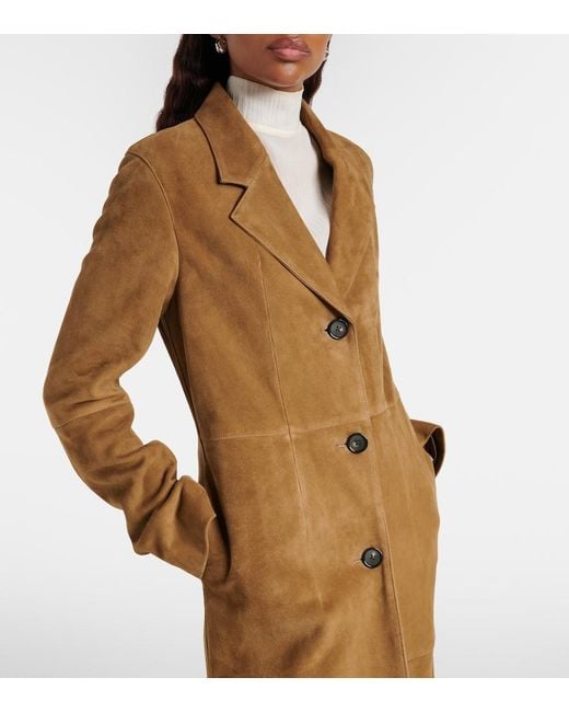 Totême  Brown Suede Coat