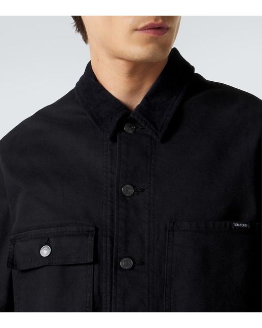 Tom Ford Blue Denim Overshirt for men