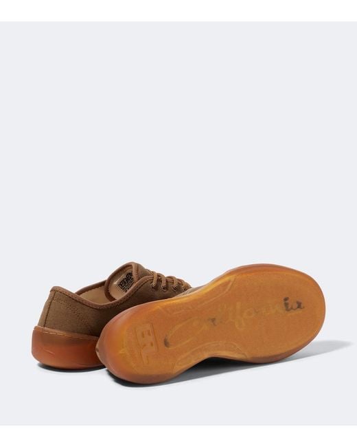 ERL Brown Canvas Low-Top Sneakers for men