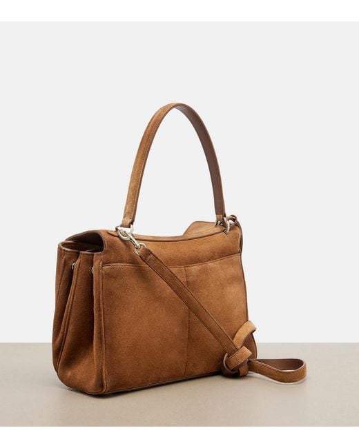 Balenciaga Brown Rodeo Small Suede Top-Handle Bag