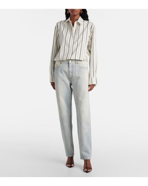 TOVE Gray Kobe Mid-Rise Tapered Jeans