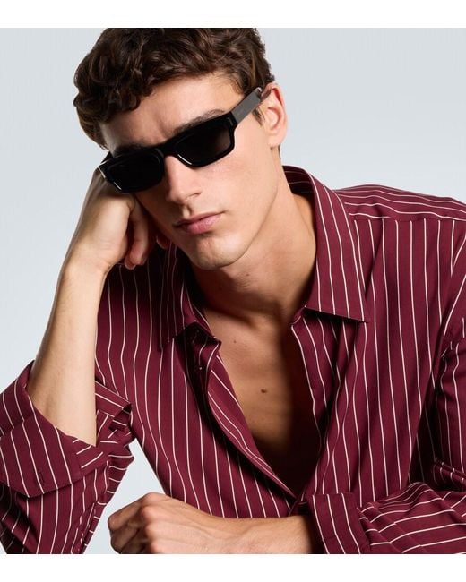 Saint Laurent Black Sl 837 Rectangular Sunglasses for men