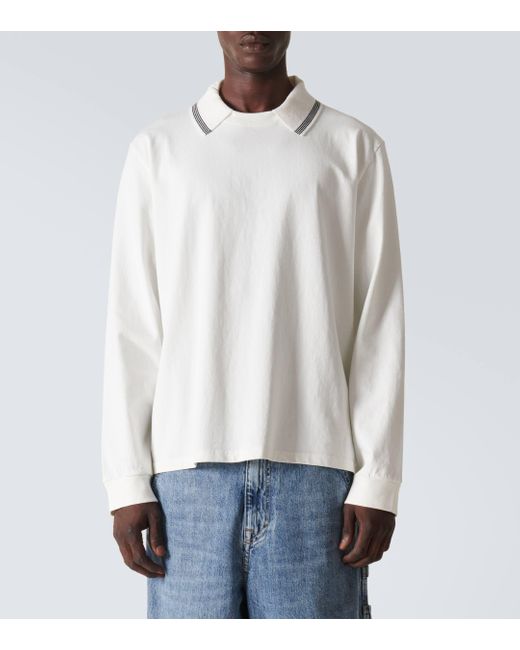 Our Legacy White Academy Cotton Polo Sweater for men