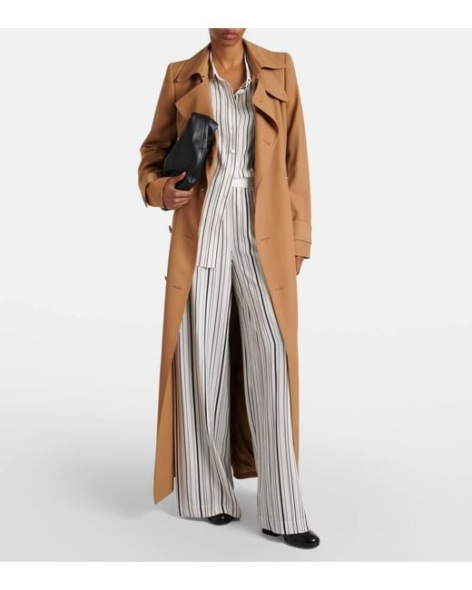Camisa Oversized De Seda A Rayas Joseph de color White