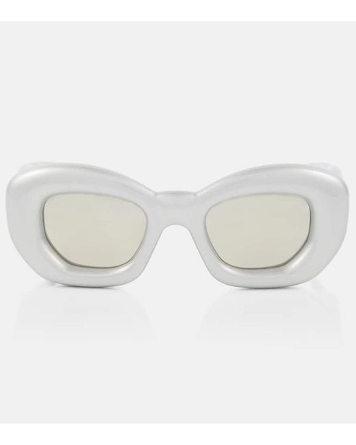 Loewe Metallic Inflated Rectangular Sunglasses