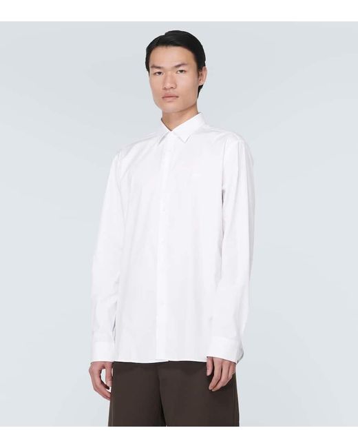 Camisa de mezcla de algodon Burberry de hombre de color White