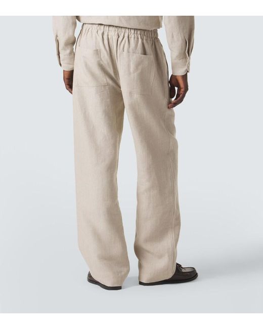 Saman Amel Weite Hose Aus Leinen in Natural für Herren