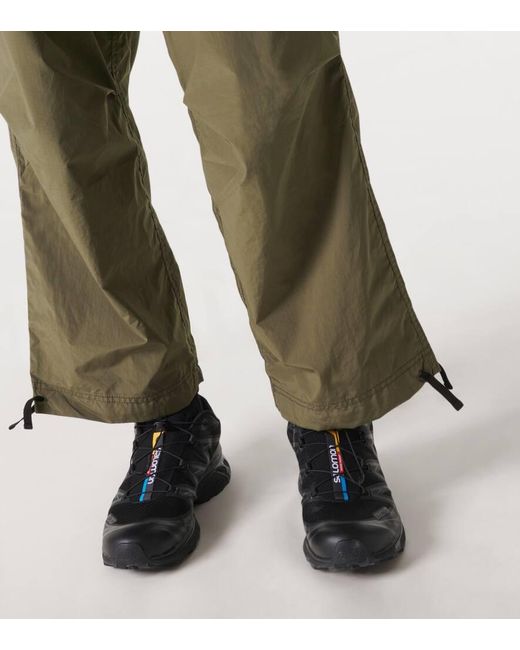 And Wander Green Oversized Ripstop Cargo Pants for men