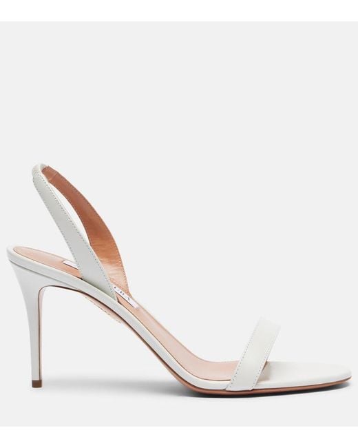 Aquazzura White Leather Sandals