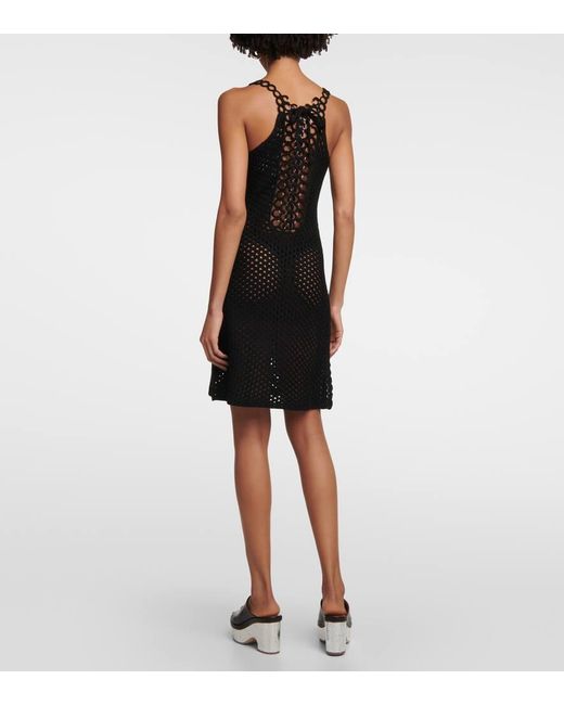 Chloé Black Gehäkeltes Minikleid
