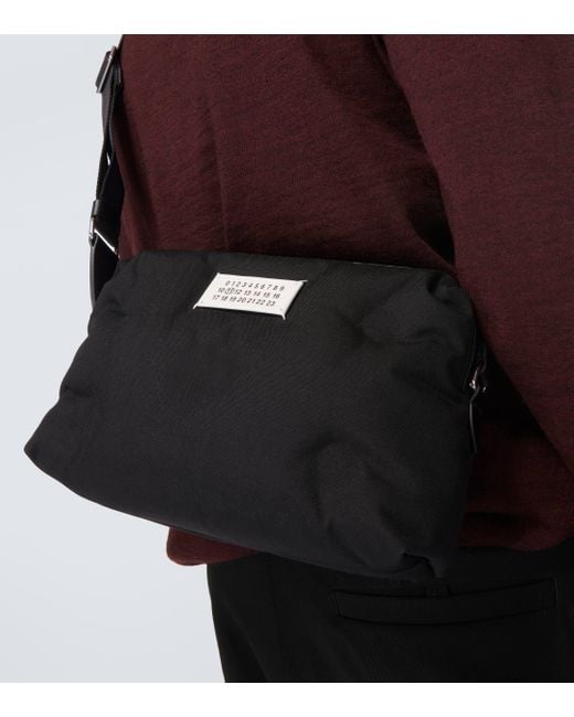 Maison Margiela Black Glam Slam Leather-trimmed Camera Bag for men
