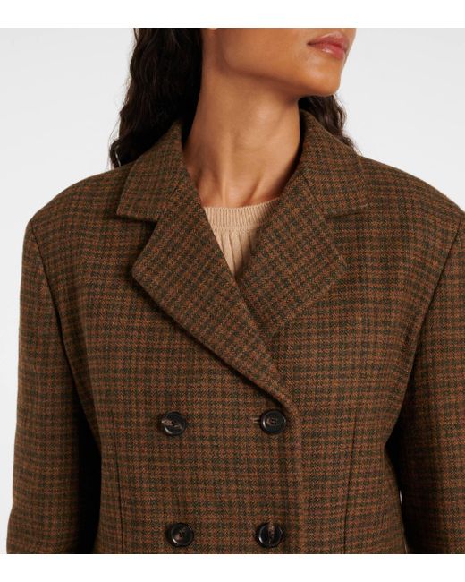 Loro Piana Brown Lucile Wool, Cashmere And Mohair Blazer