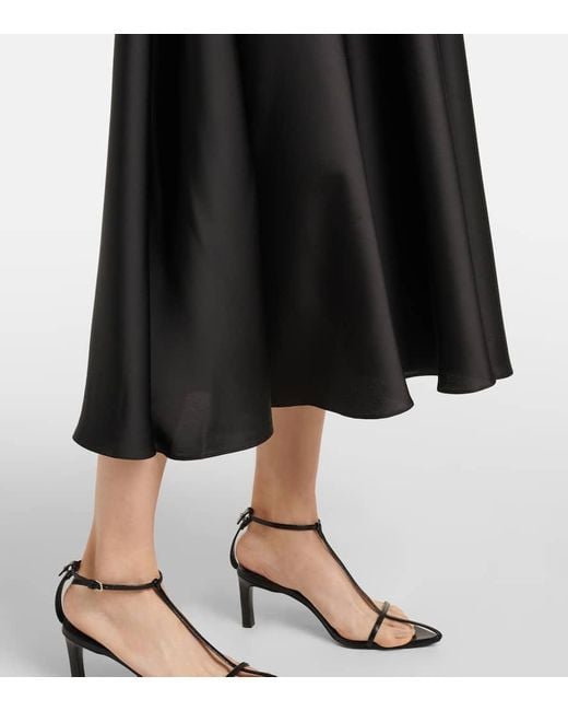 Robe Midi Frances En Satin Jonathan Simkhai en coloris Black