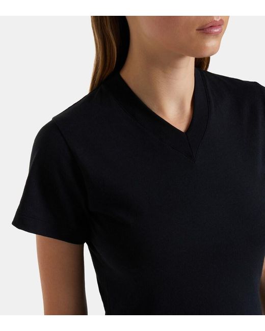 Totême Black Cotton Jersey T-Shirt