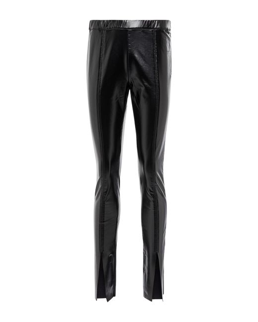Rick Owens Drkshdw Faux Leather Pants in Black | Lyst