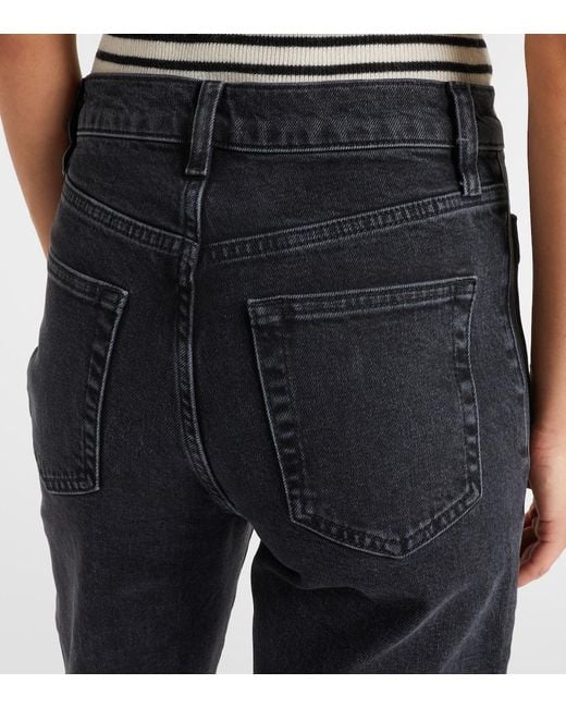 FRAME Blue Arrow High-Rise Bootcut Jeans