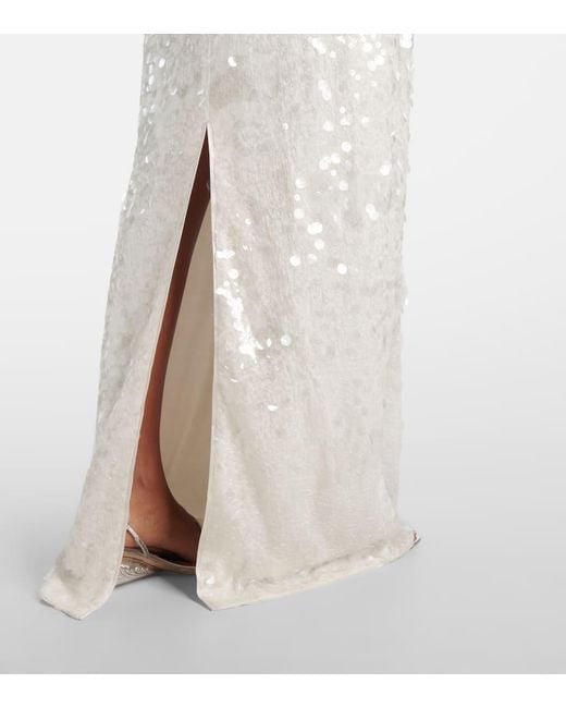 Vestido De Coctel Bex Con Lentejuelas Jonathan Simkhai de color White