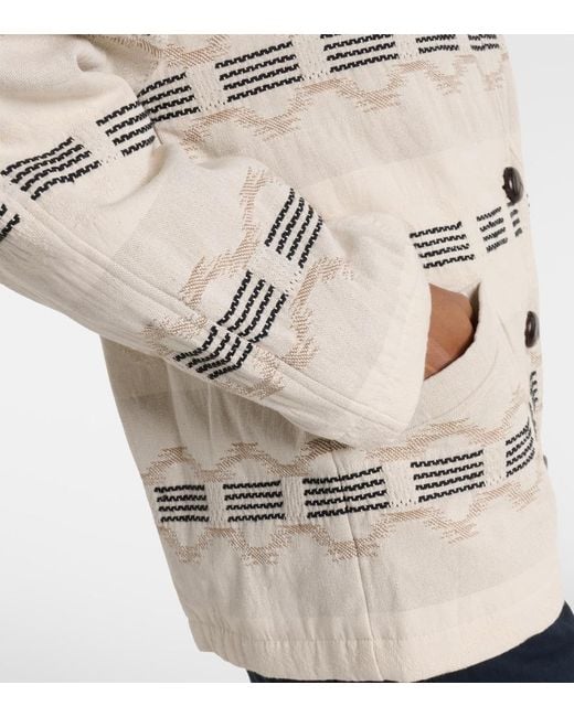 Isabel Marant Natural Qayla Cotton-Blend Jacquard Jacket