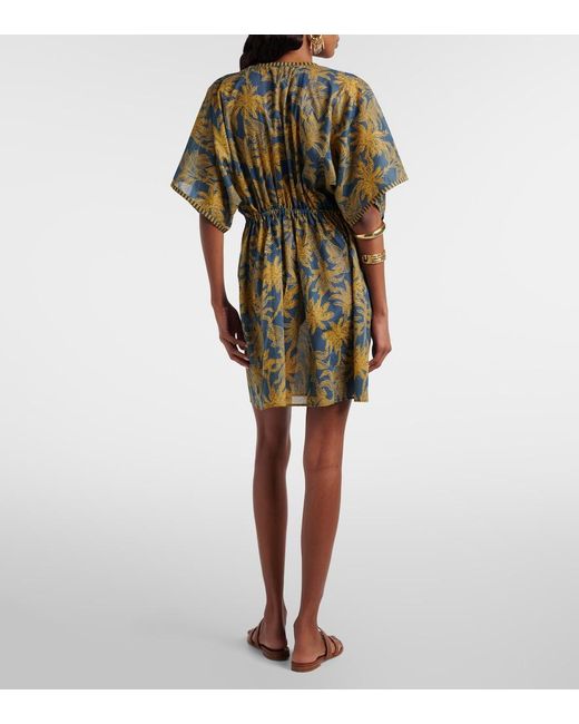 Eres Blue Peninsule Cotton Voile Minidress