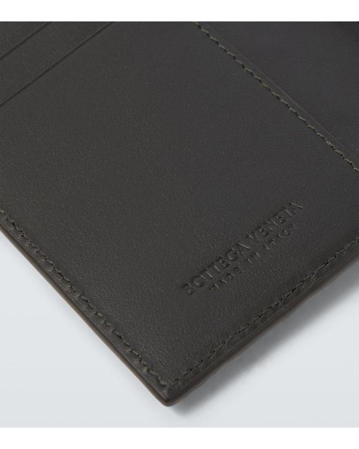 Bottega Veneta Black Intrecciato Leather Wallet for men