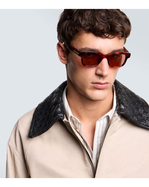Bottega Veneta Brown Stretch Square Sunglasses for men