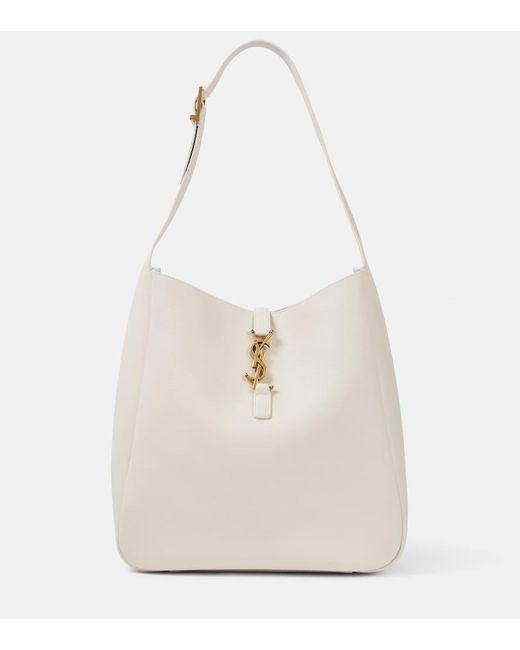 Sac Le 5 A 7 Supple Large En Cuir Saint Laurent en coloris White