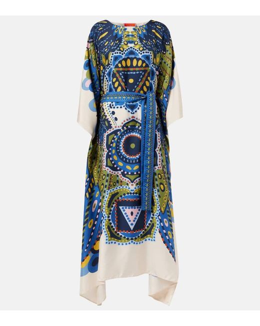 LaDoubleJ Blue Maxikleid Aus Seide