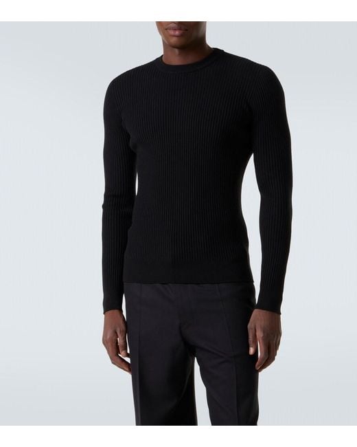 Dolce & Gabbana Black Virgin Wool Top for men