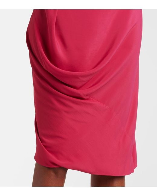 Vivienne Westwood Pink Fond Draped Midi Dress