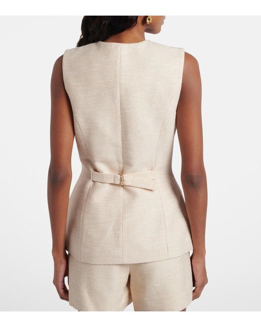 Rebecca Vallance Natural Winnie Tweed Vest