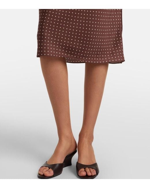 Posse Purple Phoebe Polka-Dot Halterneck Midi Dress