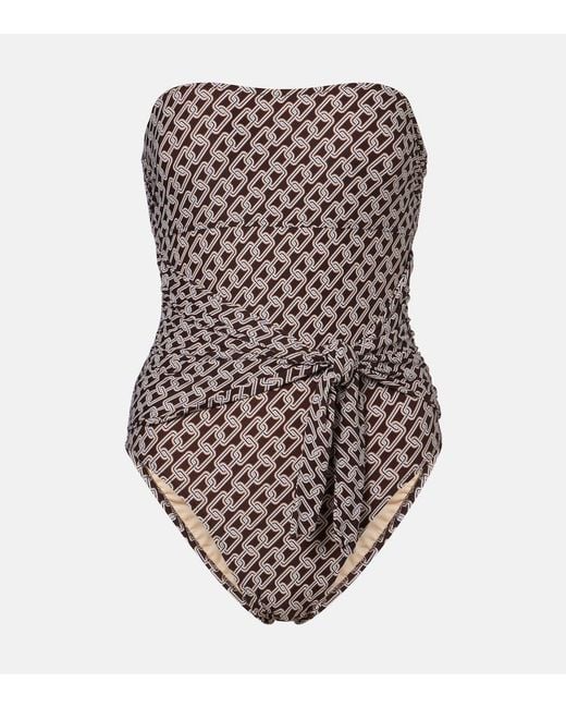 Melissa Odabash Brown Munich Printed Swimsuit