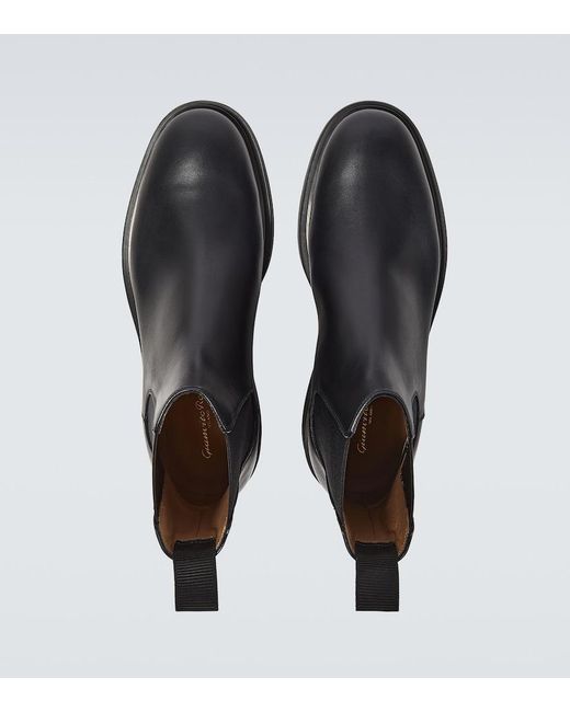 Gianvito Rossi Black Chester Leather Ankle Boots for men