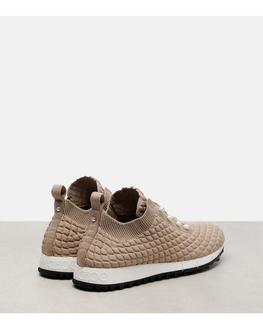Jimmy Choo Natural Veles Faux Pearls Embellished Sneakers