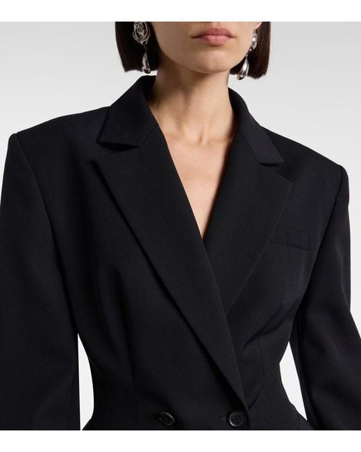 Magda Butrym Black Peplum Wool Blazer