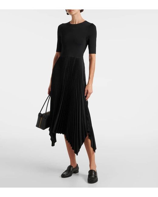 Joseph Black Darno Plisse Midi Dress