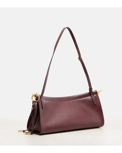 Alaïa Purple Le Click Medium Leather Shoulder Bag