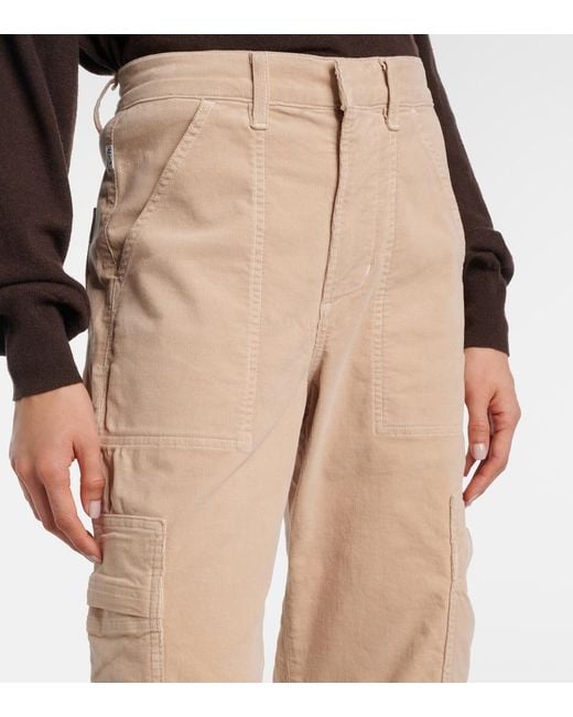 Citizens of Humanity Natural Marcelle Cotton Corduroy Cargo Pants
