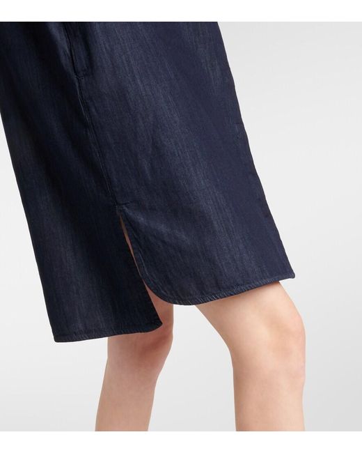 Max Mara Blue Max Mara Embroidered Denim Minidress