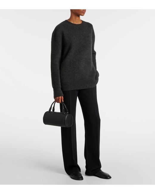The Row Black Edith Leather Shoulder Bag