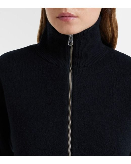 Extreme Cashmere Black N°385 Xtra Cute Cashmere Zip-Up Sweater