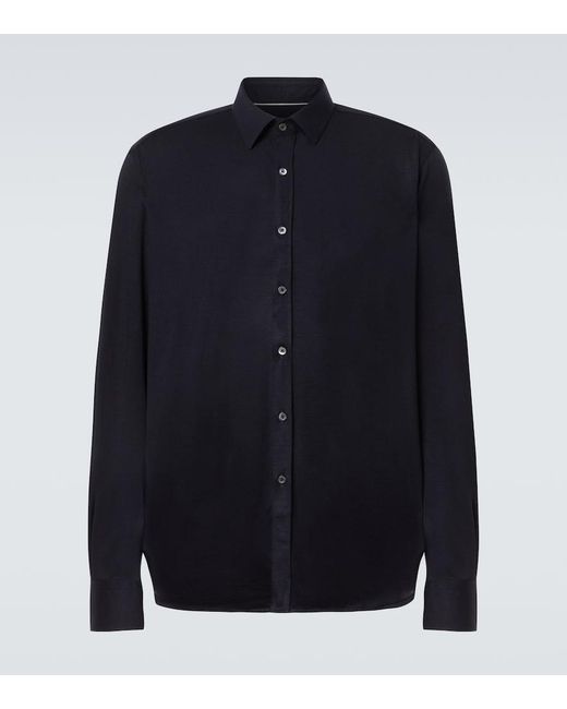 Canali Blue Wool Shirt for men