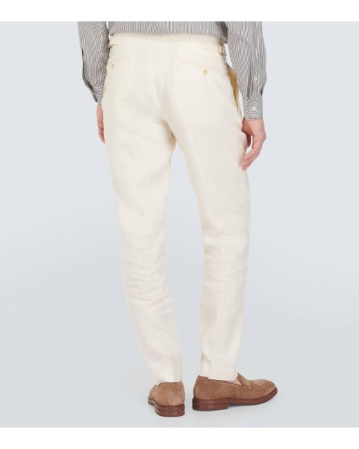 Pantalon droit en lin Polo Ralph Lauren pour homme en coloris Natural