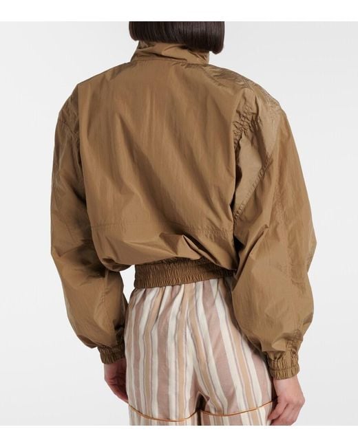 Saint Laurent Brown Gathered Canvas Jacket