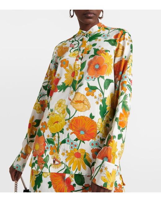 Stella McCartney Green Floral Blouse