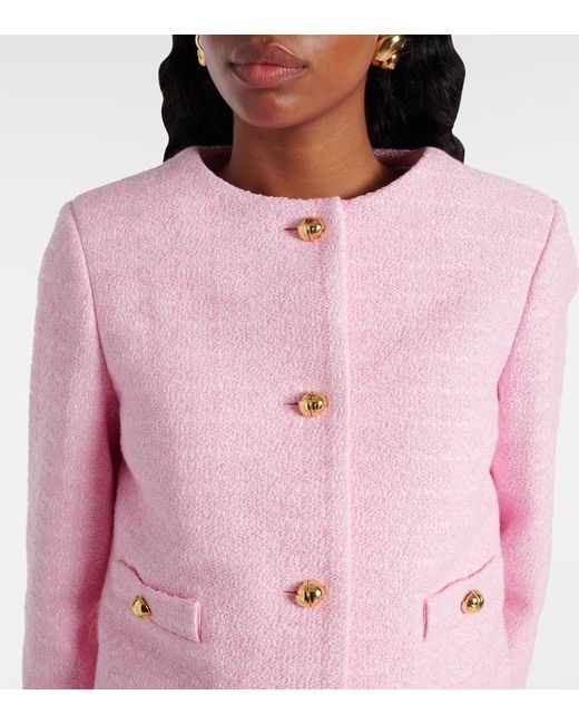 Chaqueta De Tweed De Algodon Patou de color Pink