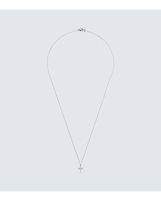 Mateo White 14Kt Pendant Necklace With Diamonds for men