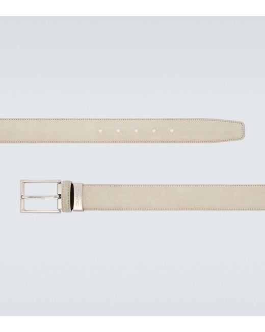 Canali Natural Suede Belt for men