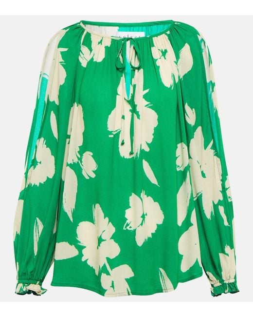 Velvet Green Vikki Printed Blouse