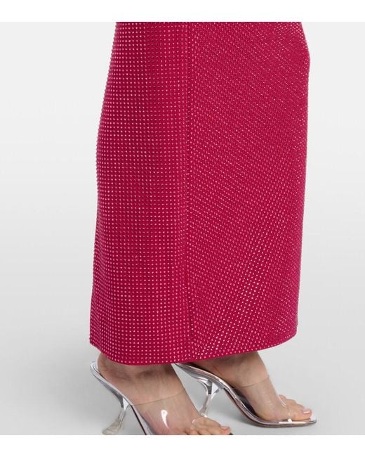 Roland Mouret Floral-Applique Embellished Gathered Maxi Dress